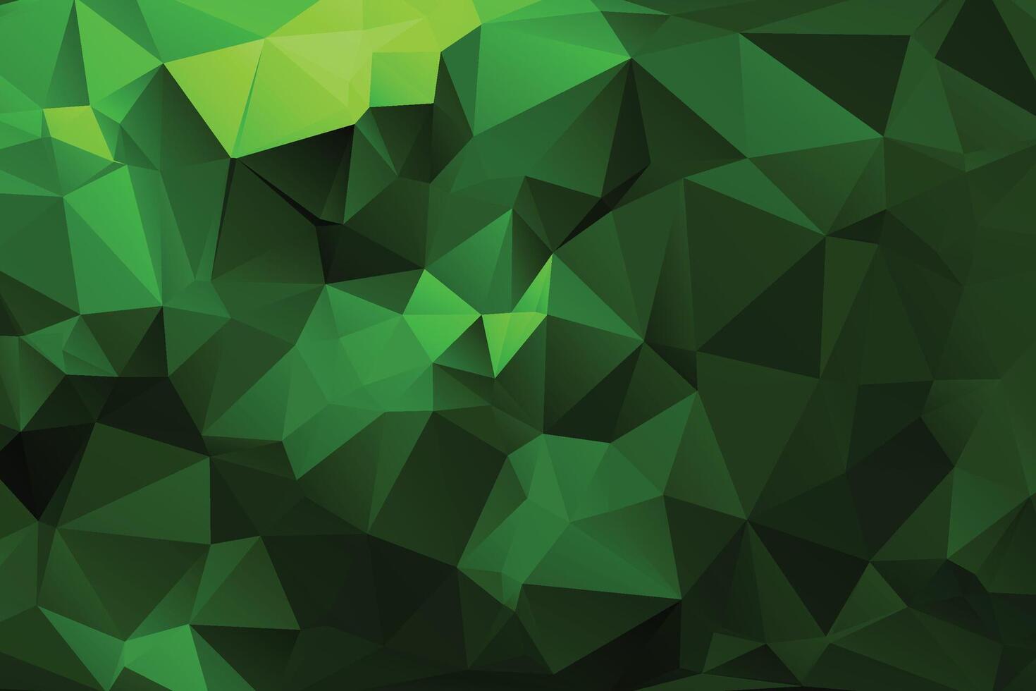 Abstract shiny green polygonal background vector