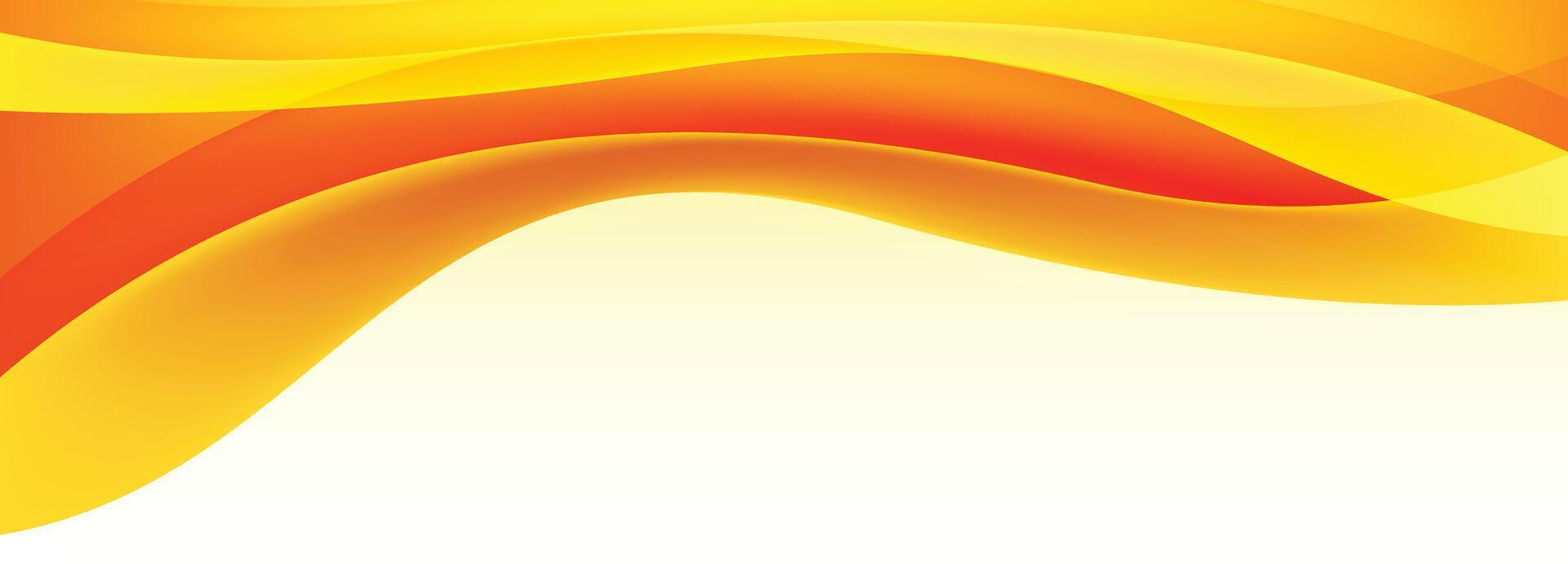 Modern orange and yellow wave banner background vector