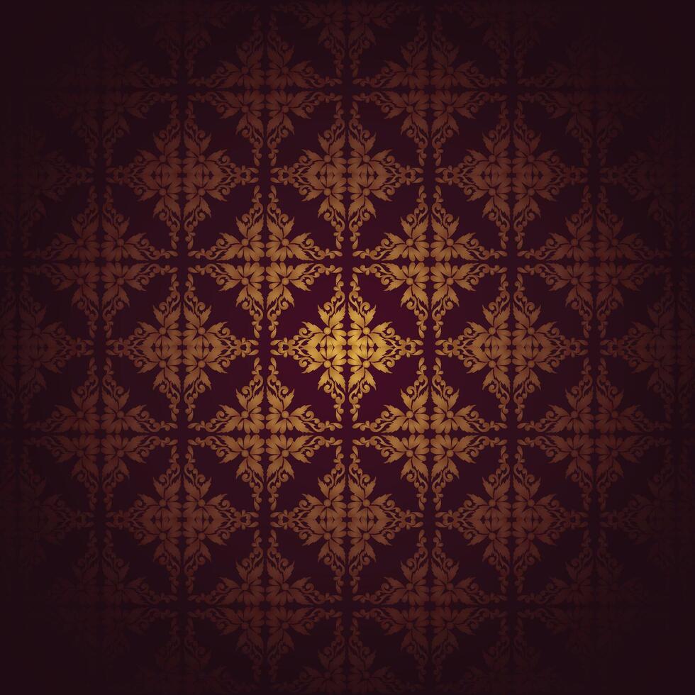Modern shiny golden luxury floral pattern background vector