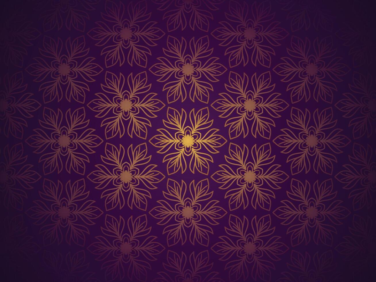 Modern shiny golden luxury floral pattern background vector