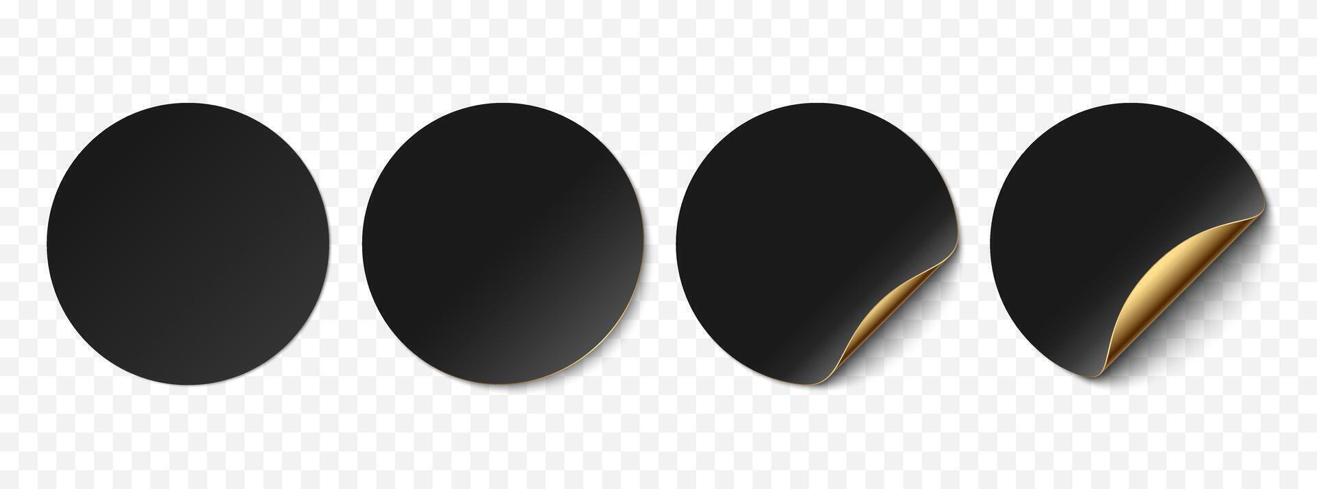 black realistic paper stickers, sell tags isolated on background vector