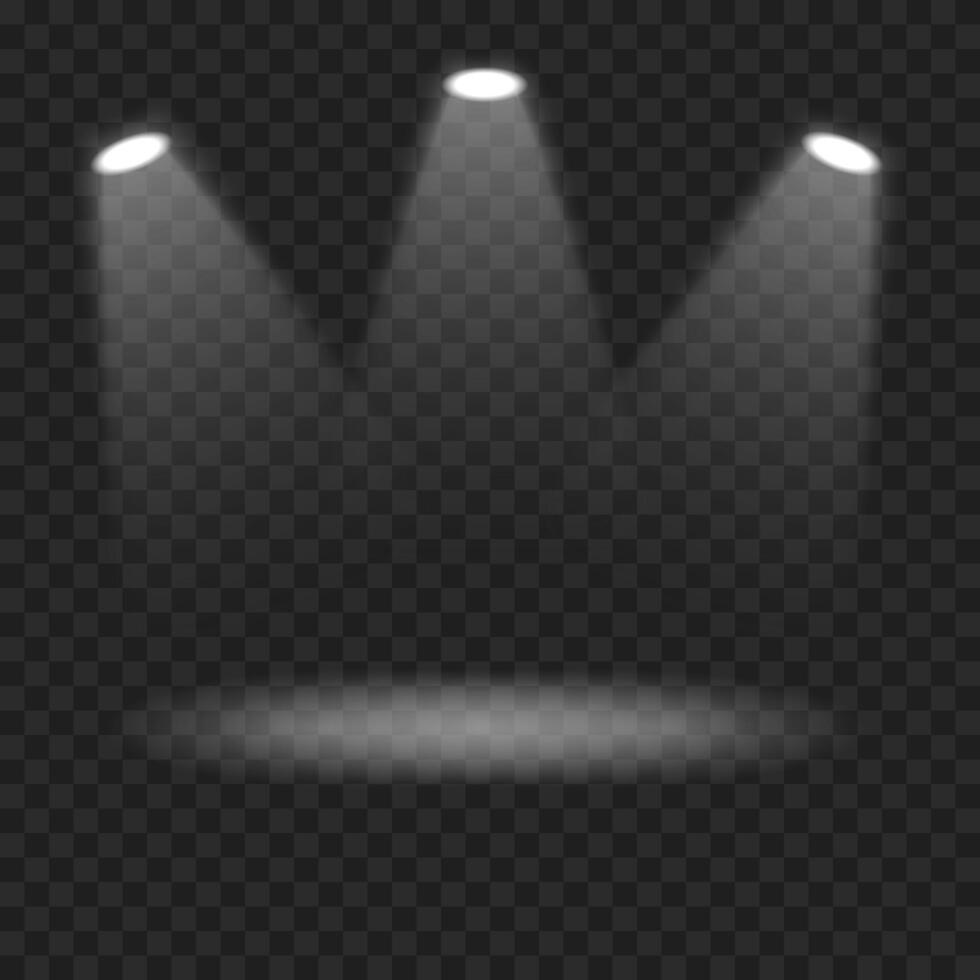 spotlights on transparent background. vector
