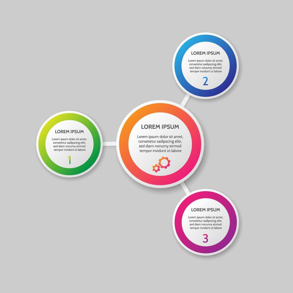 infographic template on grey background. vector