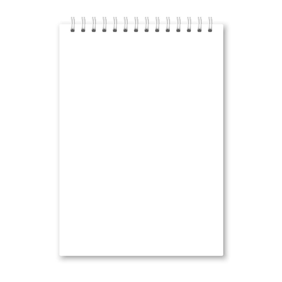 realistic opened notebook cover vector