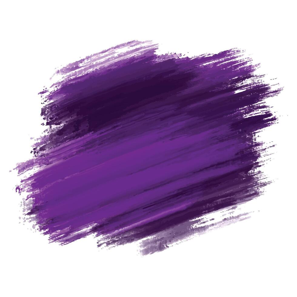 Abstract dark purple watercolor brush stroke on white background vector
