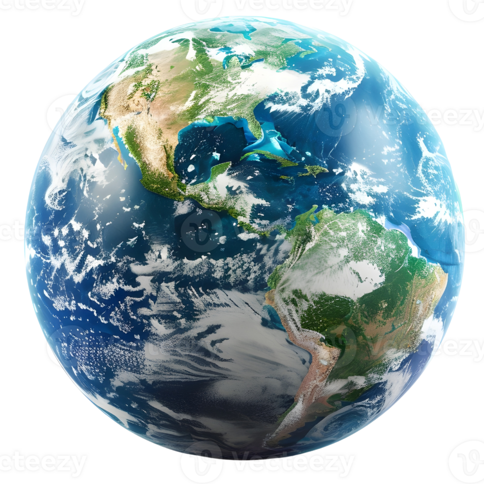 planet earths, isolated on transparent backgrounds, AI-Generated png