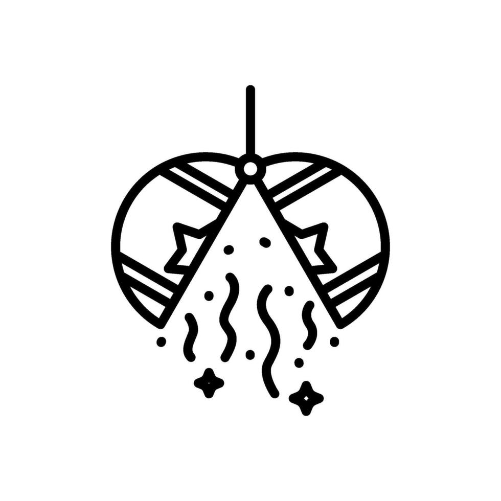 confetti icon in line style vector