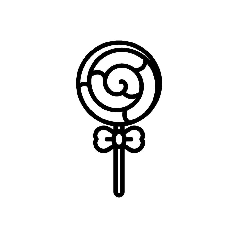 lollipop icon in line style vector