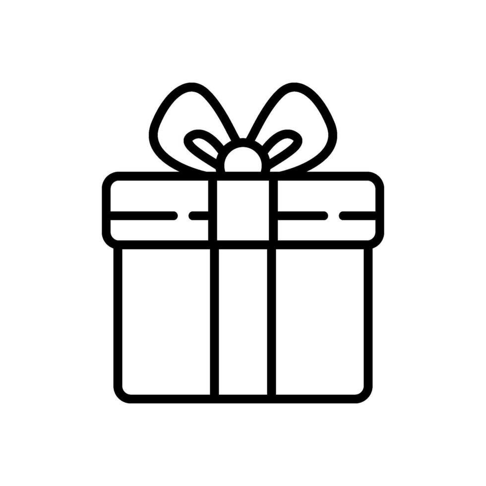 gift icon in line style vector