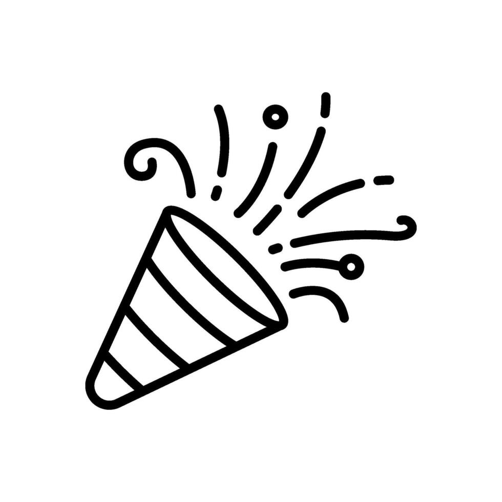 confetti icon in line style vector
