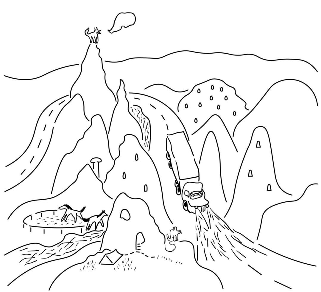 summer line location vector