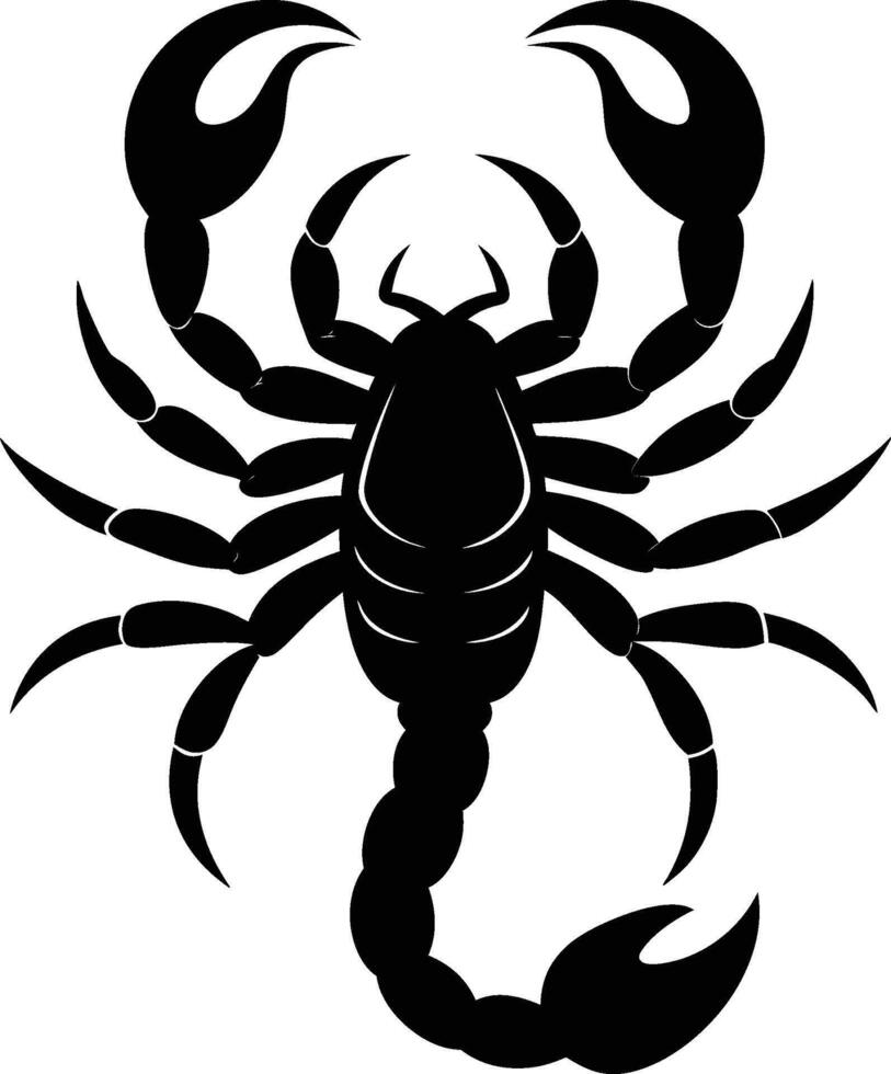 scorpion silhouette illustration design vector