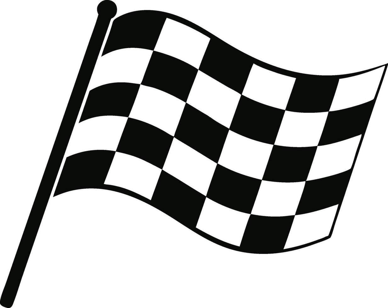Checkered flag icon isolated on white background. Illustration vector
