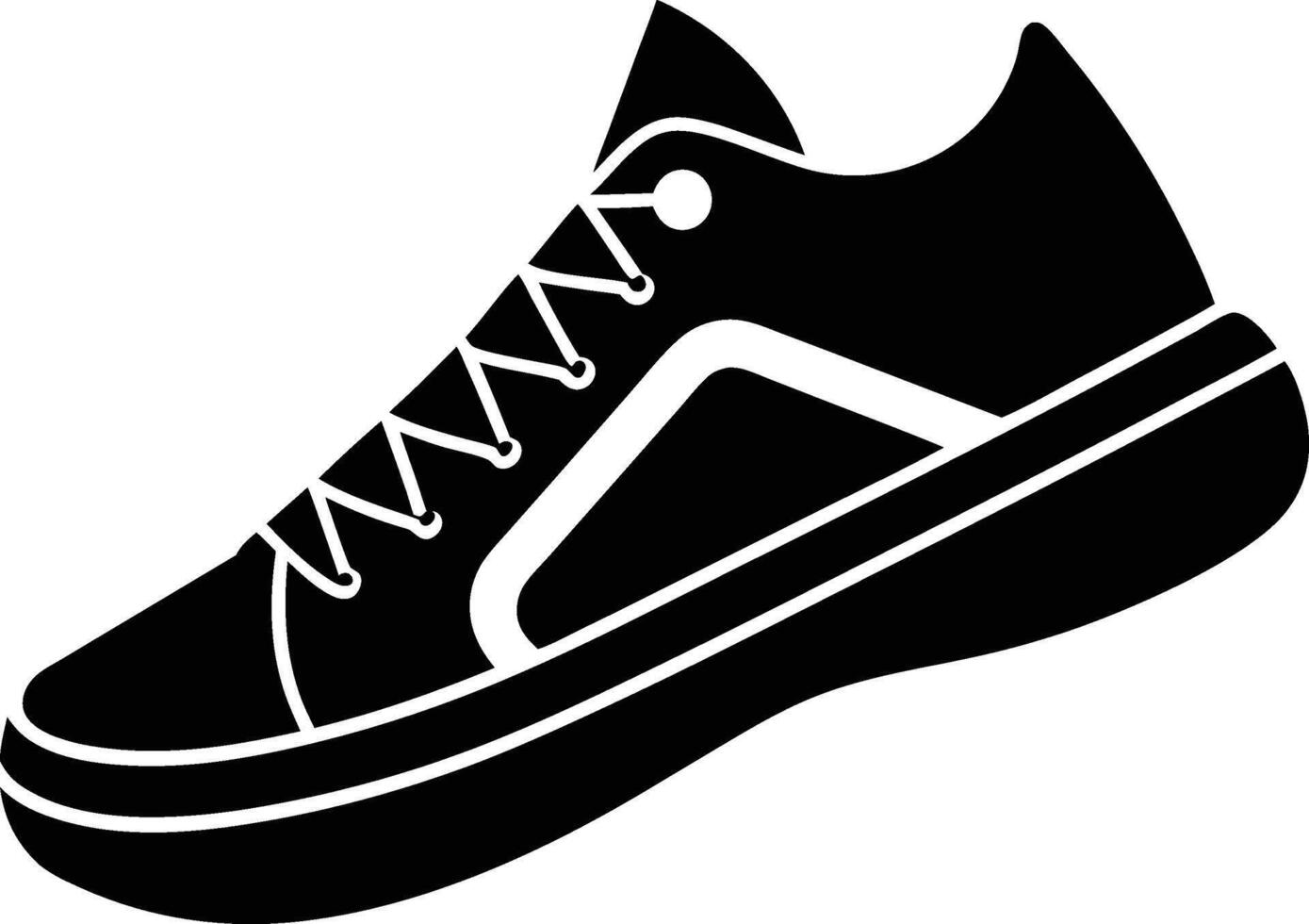 Running shoe icon isolated on white background. Illustration. vector