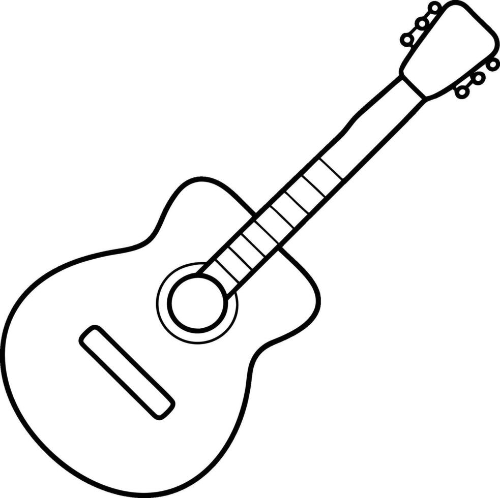 Guitar isolated on a white background. illustration for your design vector