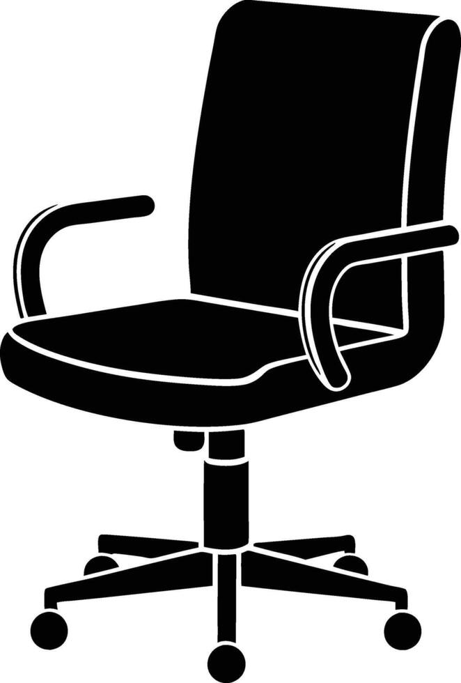 Office chair illustration silhouette design vector