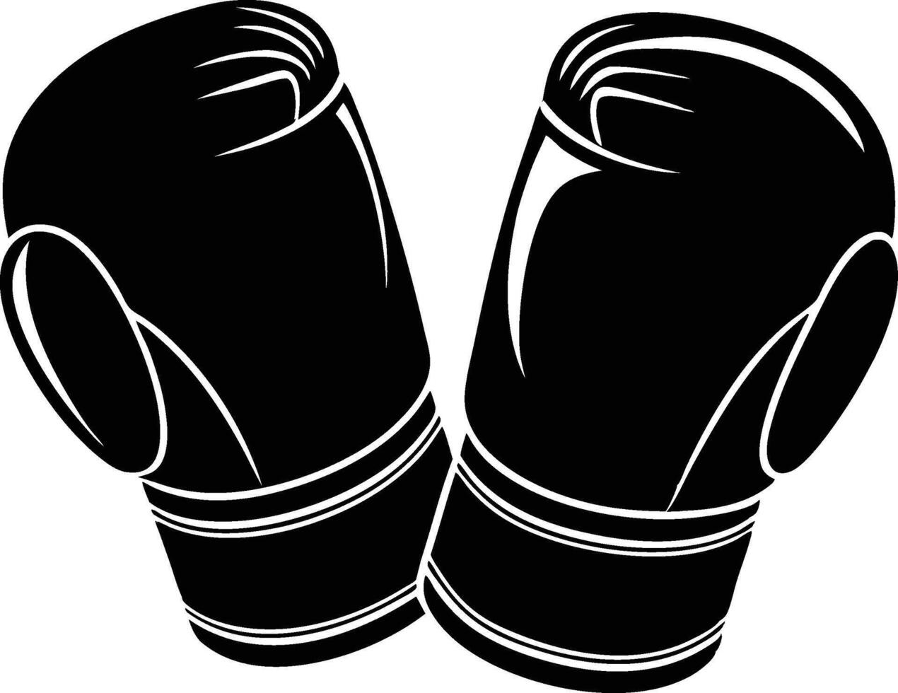 Boxing Gloves. Illustration ready for vinyl cutting on white background. vector