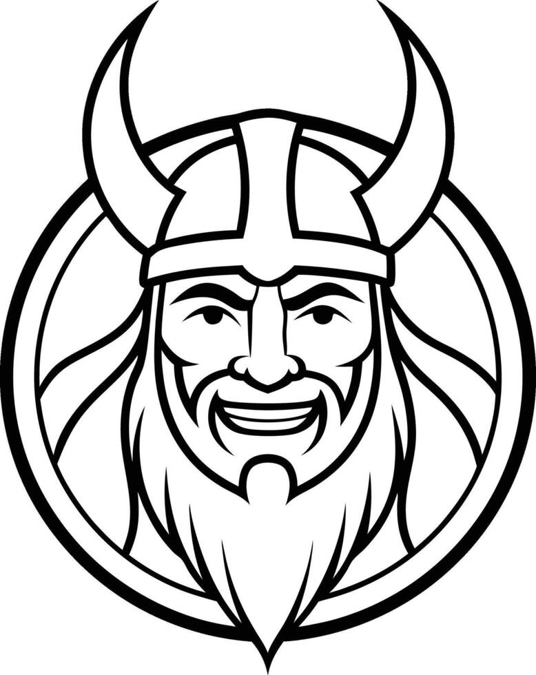 logo Vikingos Mascot Templates.illustration ready for vinyl cutting. vector