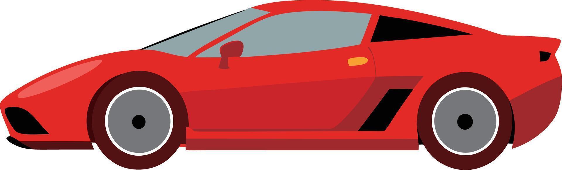Illustration of a red sports car isolated on a white background vector