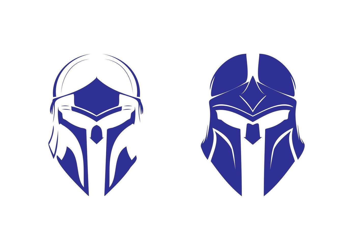 Set of Contemporary Spartan Helmets Showing A Fusion of Antiquity and Modern Design vector