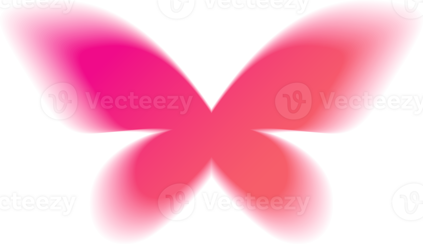 Y2k gradient butterfly. Holographic soft aura. Blurred aesthetic shape. png