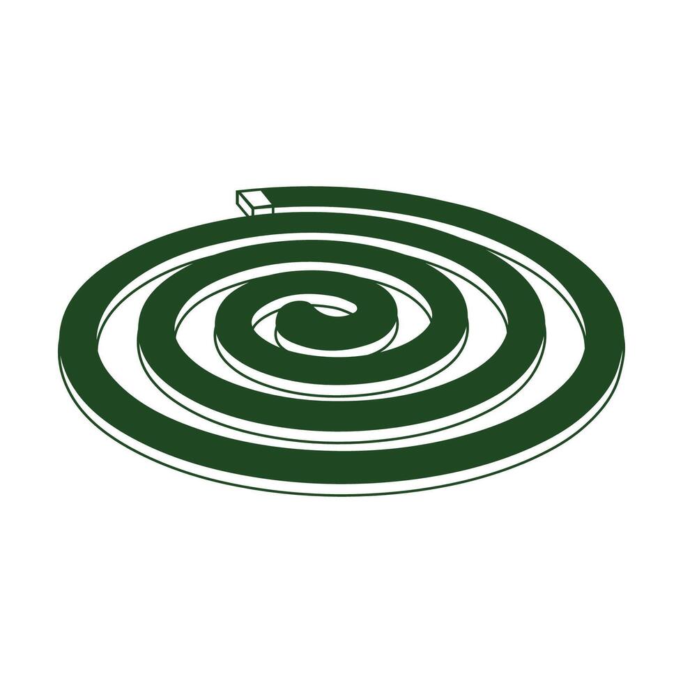 Simple Minimalist Mosquito Coils Icon Symbol vector