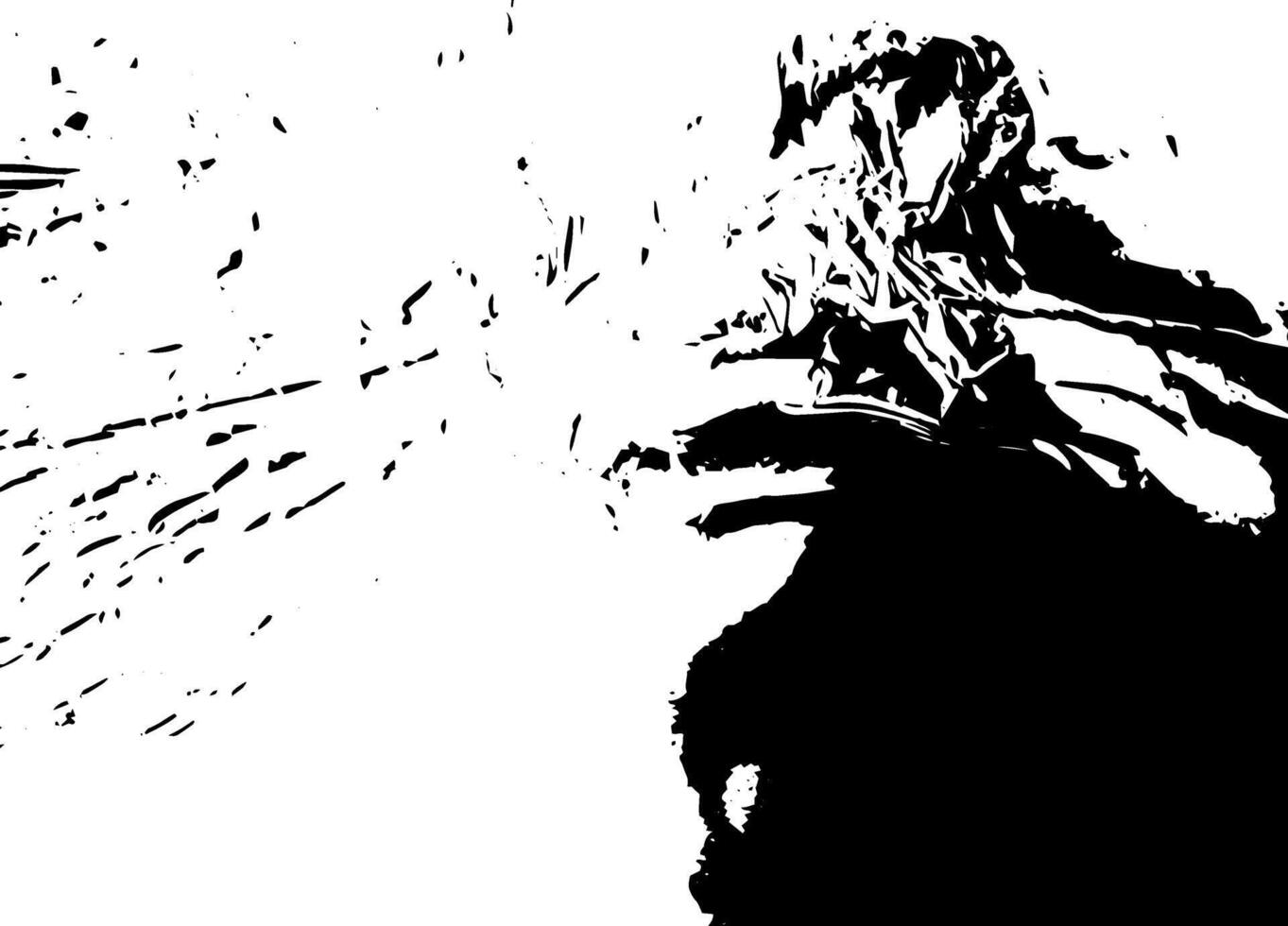 Rustic splash texture. Abstract background. Weathered surface and shape. Dirty and damaged backdrop. vector