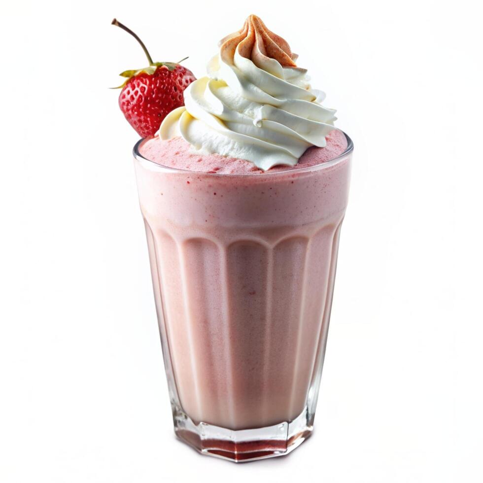 Chocolate milk shake isolated on a white background photo