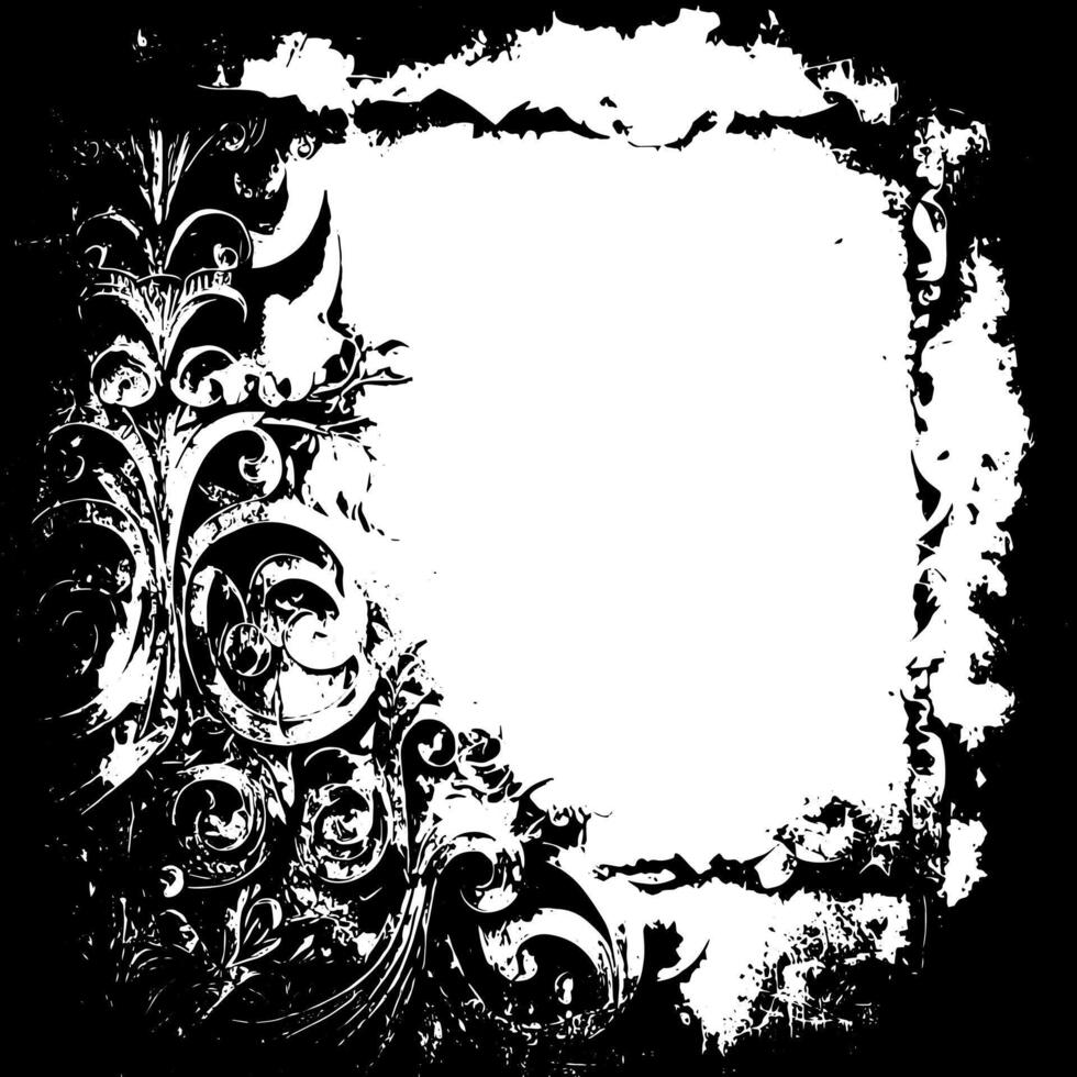 Grunge border texture background. Abstract frame overlay. Dirty and damaged backdrop. vector