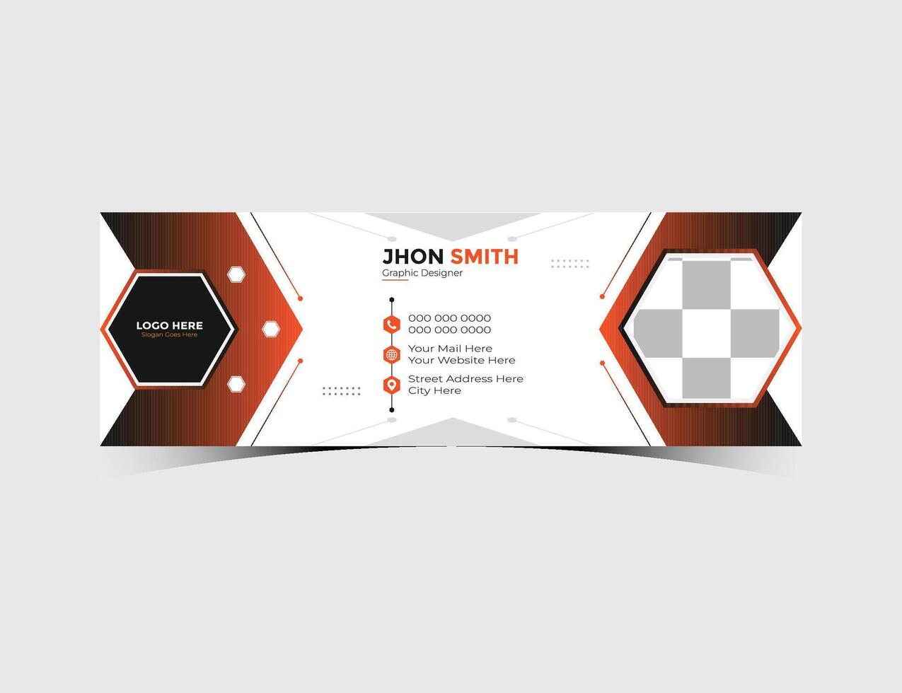 Email Signature Design Template vector