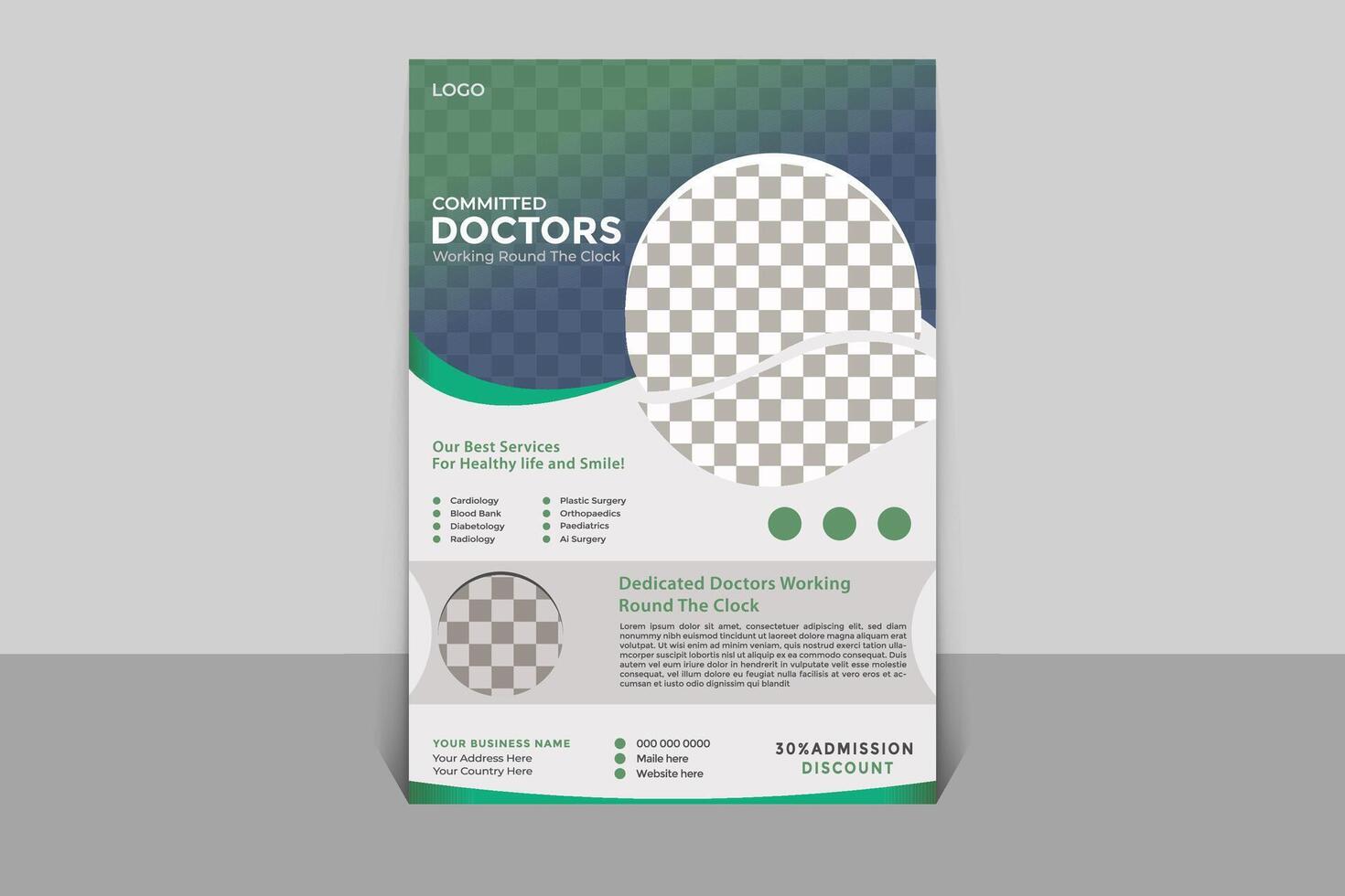Medical Business Flyer Design vector