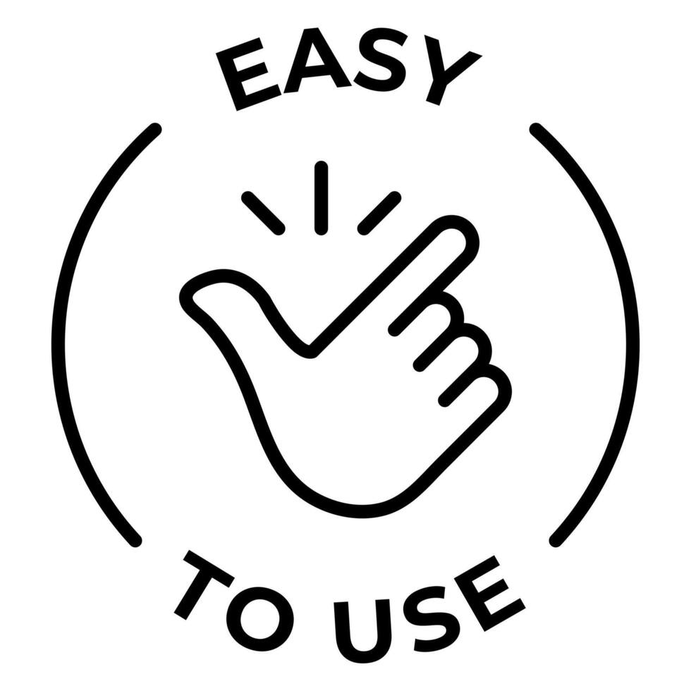 Easy to use circle icon. Snap of fingers illustration. Ready to use label. Simple emblem. Finger snapping badge. vector