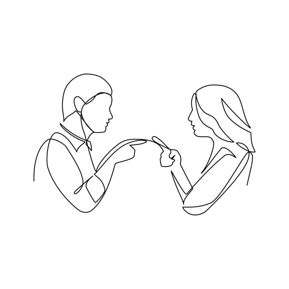 Man and woman arguing vector