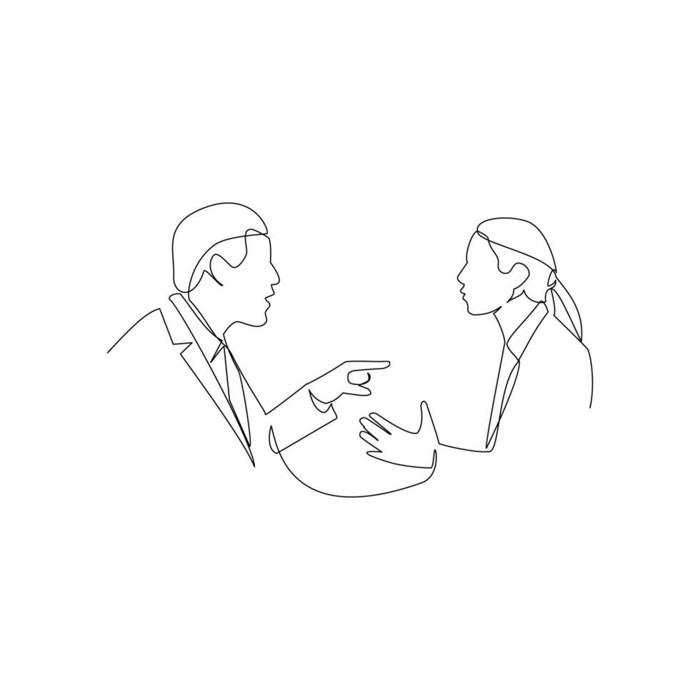 Man and woman arguing vector