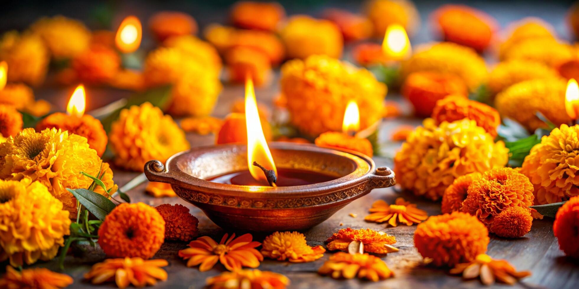happy diwali indian festival background with candles diwali day happy diwali day photo