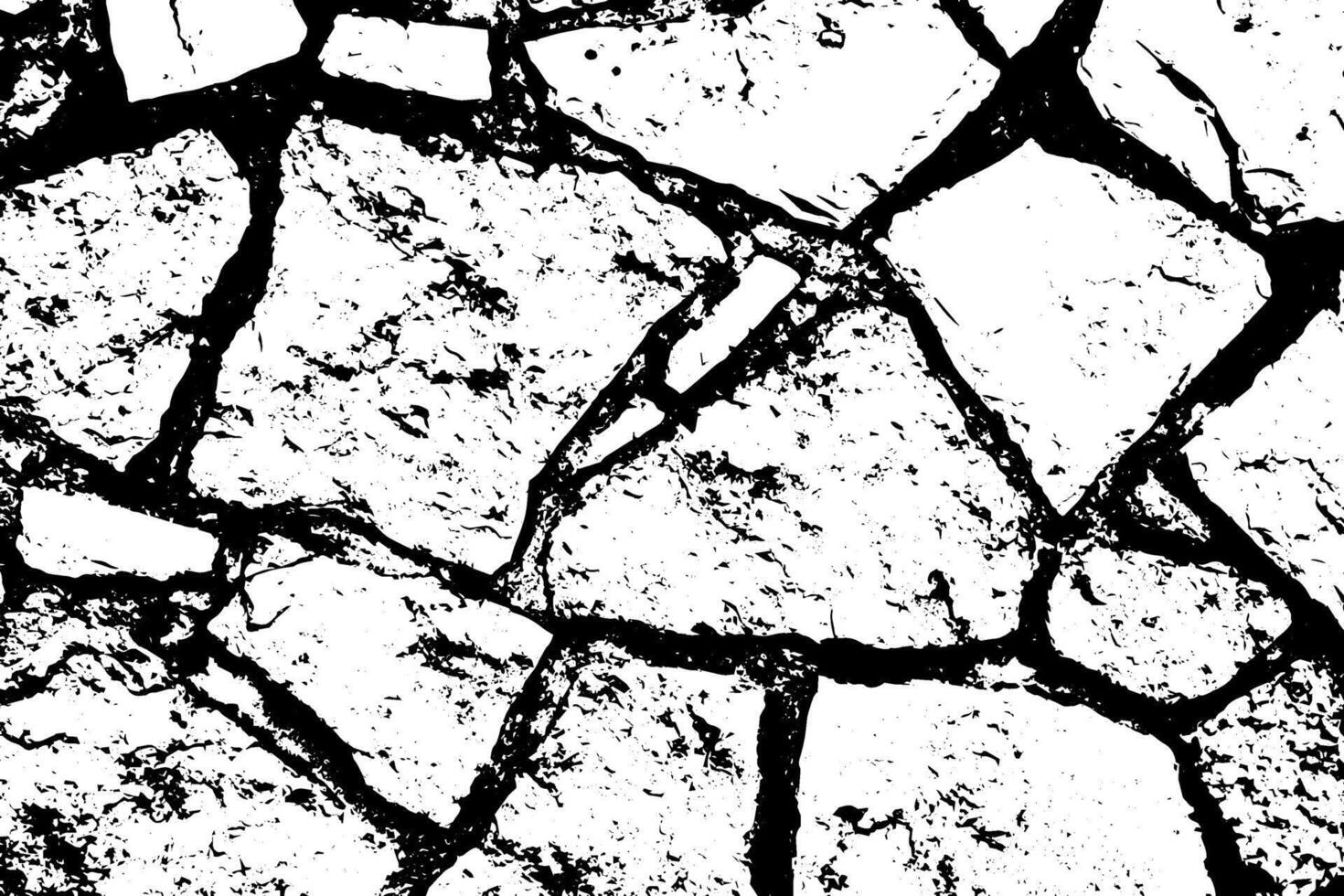 Rustic cracked texture with many cracks and scratches. Abstract background. Broken and damaged surface. vector