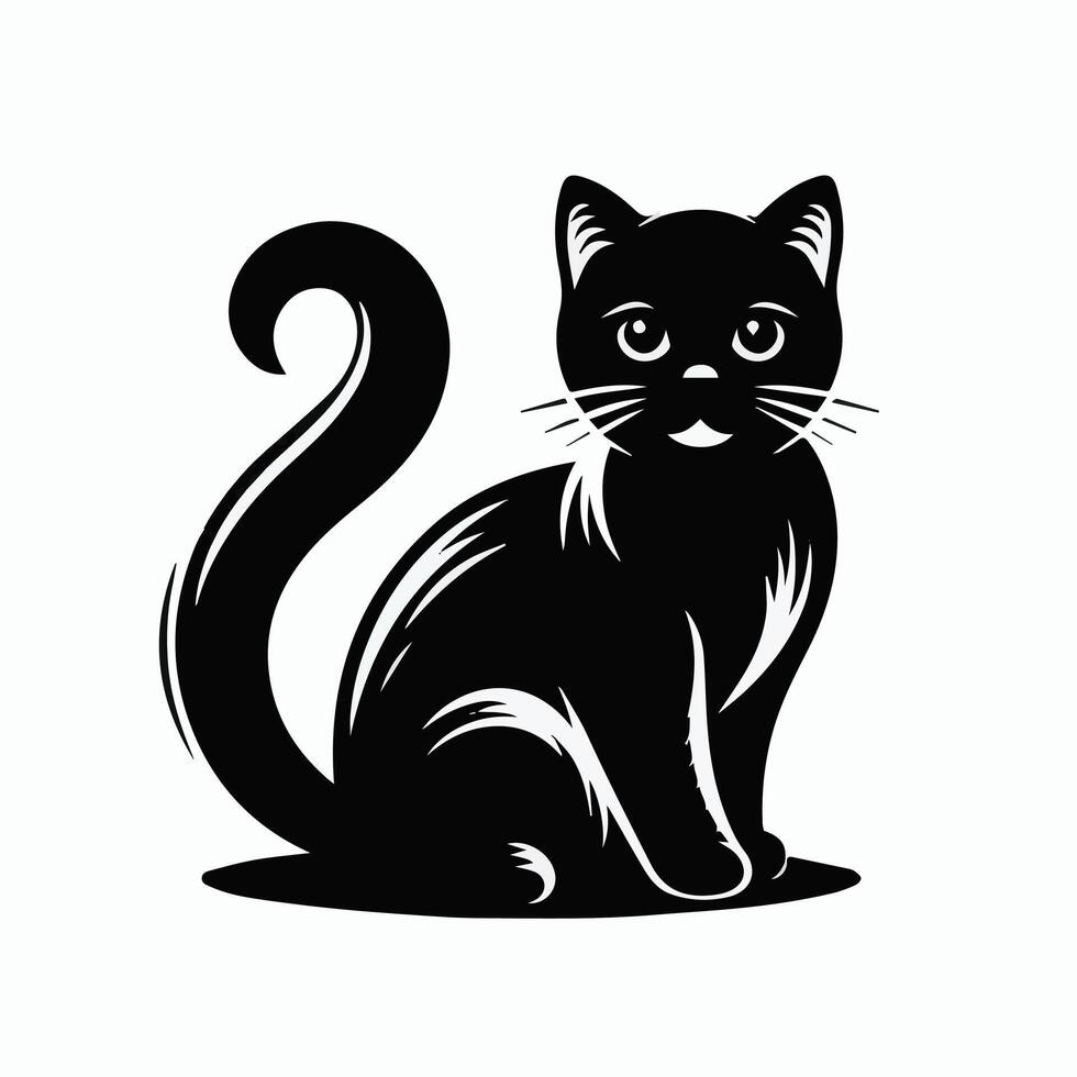 Cat Art Silhouette Illustrations vector