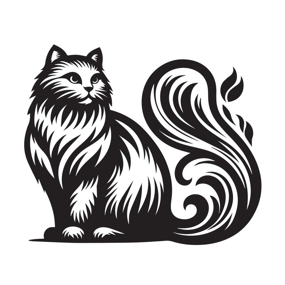 Cat Art Silhouette Illustrations vector