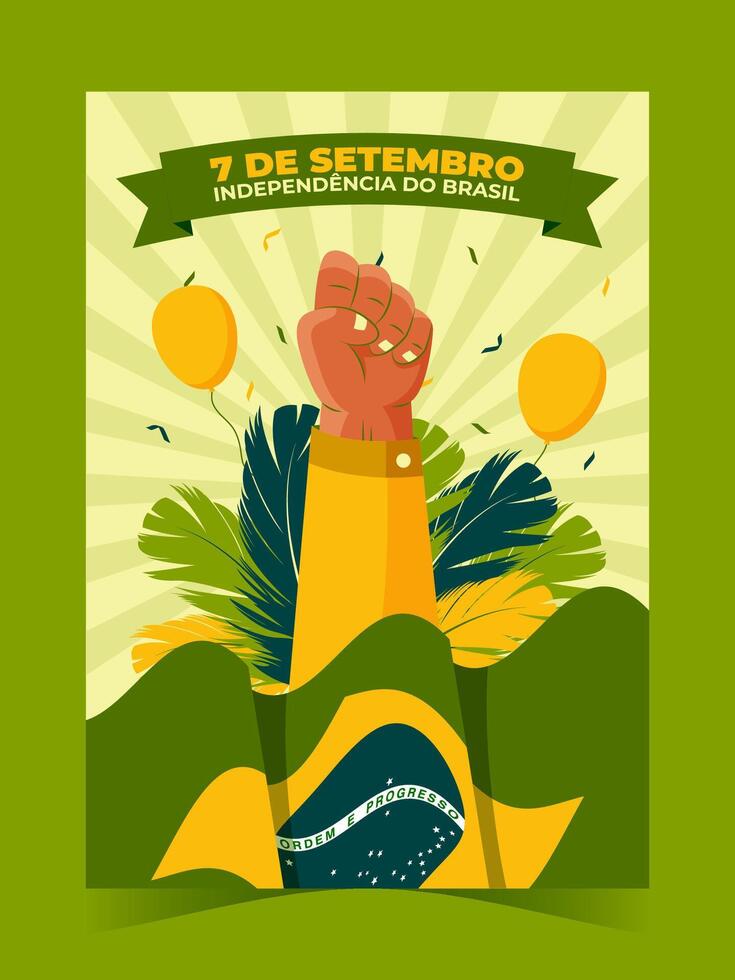 Independence of Brazil Sete De Setembro Poster vector