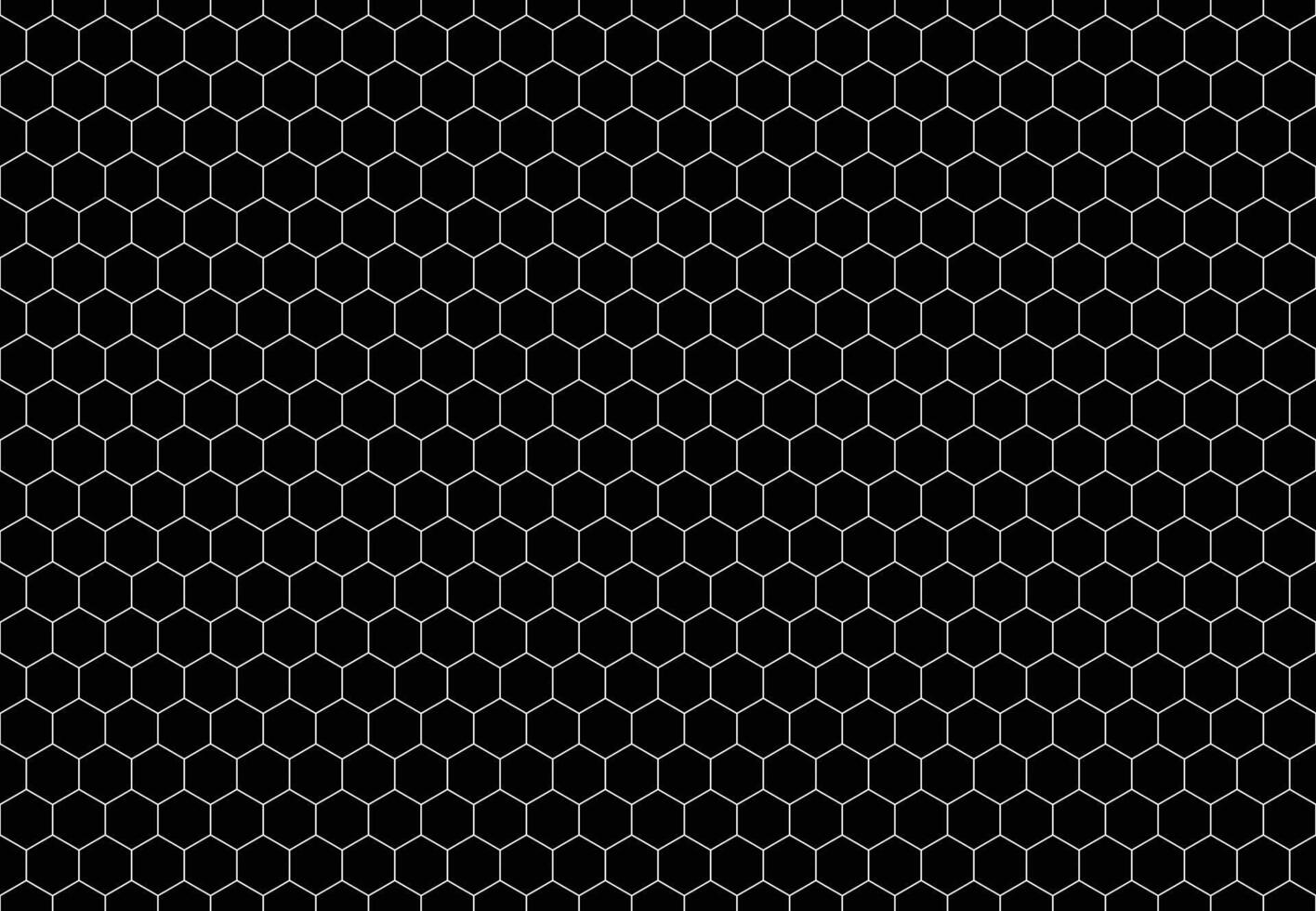 White hexagon texture, goal net pattern seamless isolated on black vector
