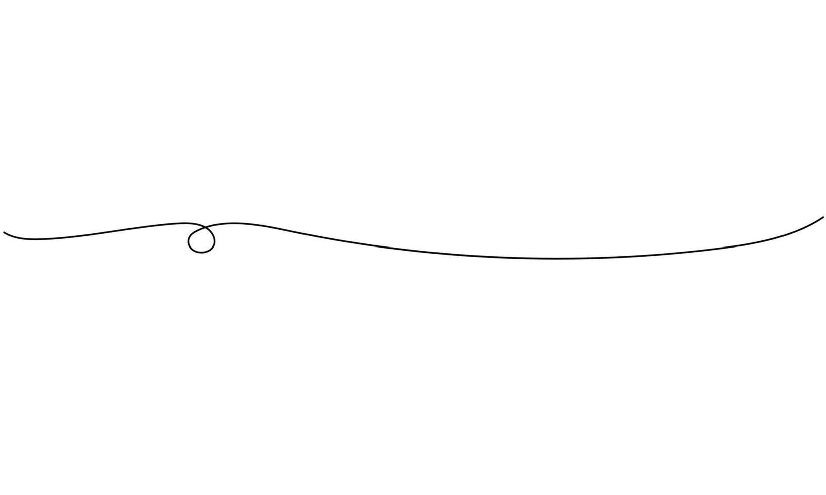 One continuous line decoration. Illustration vector