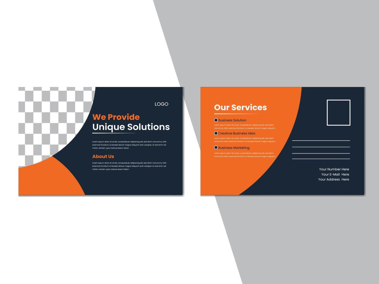 Business Post Card Design vector