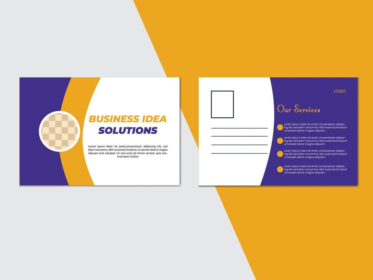 Business Post Card Design Template vector