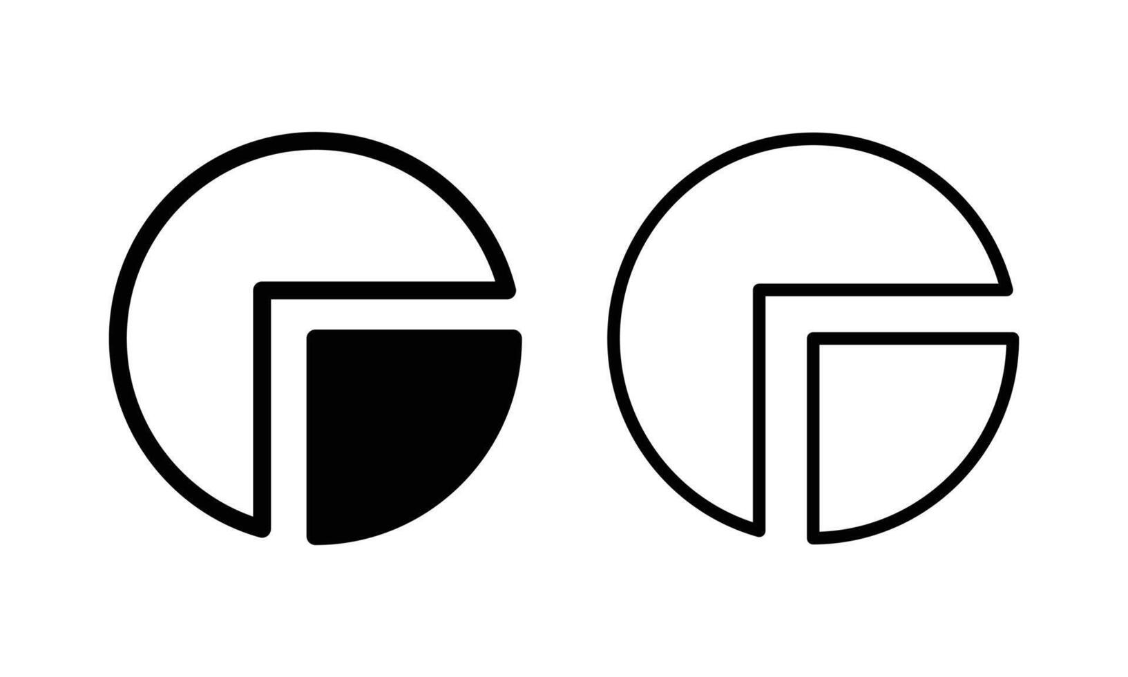 percentage or Fraction icon illustration vector