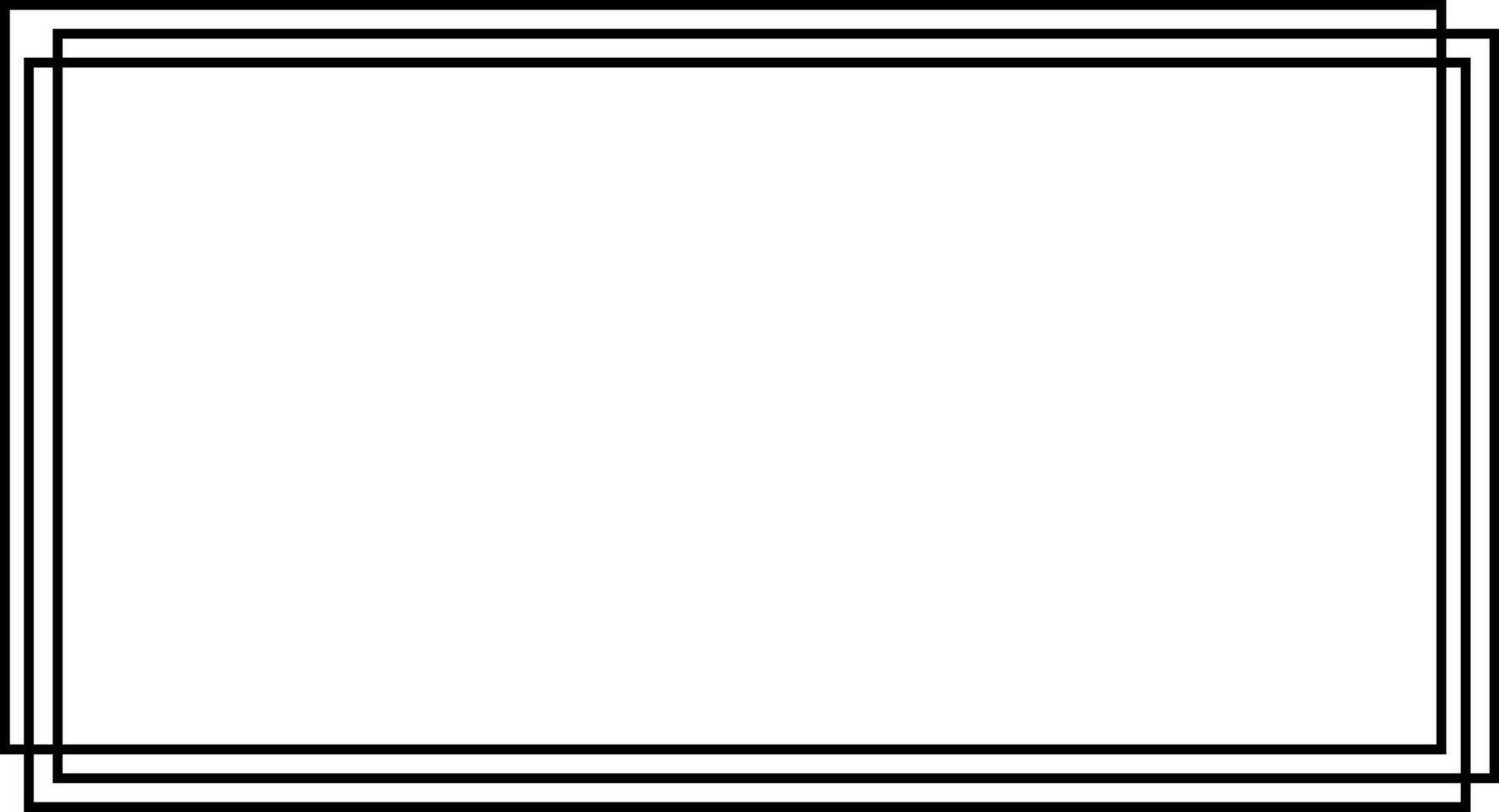 Monochrome Rectangle Frame. Decorative Black and White Border. Ornamental Design, Elegant Borders, and Abstract Art Elements. illustration vector