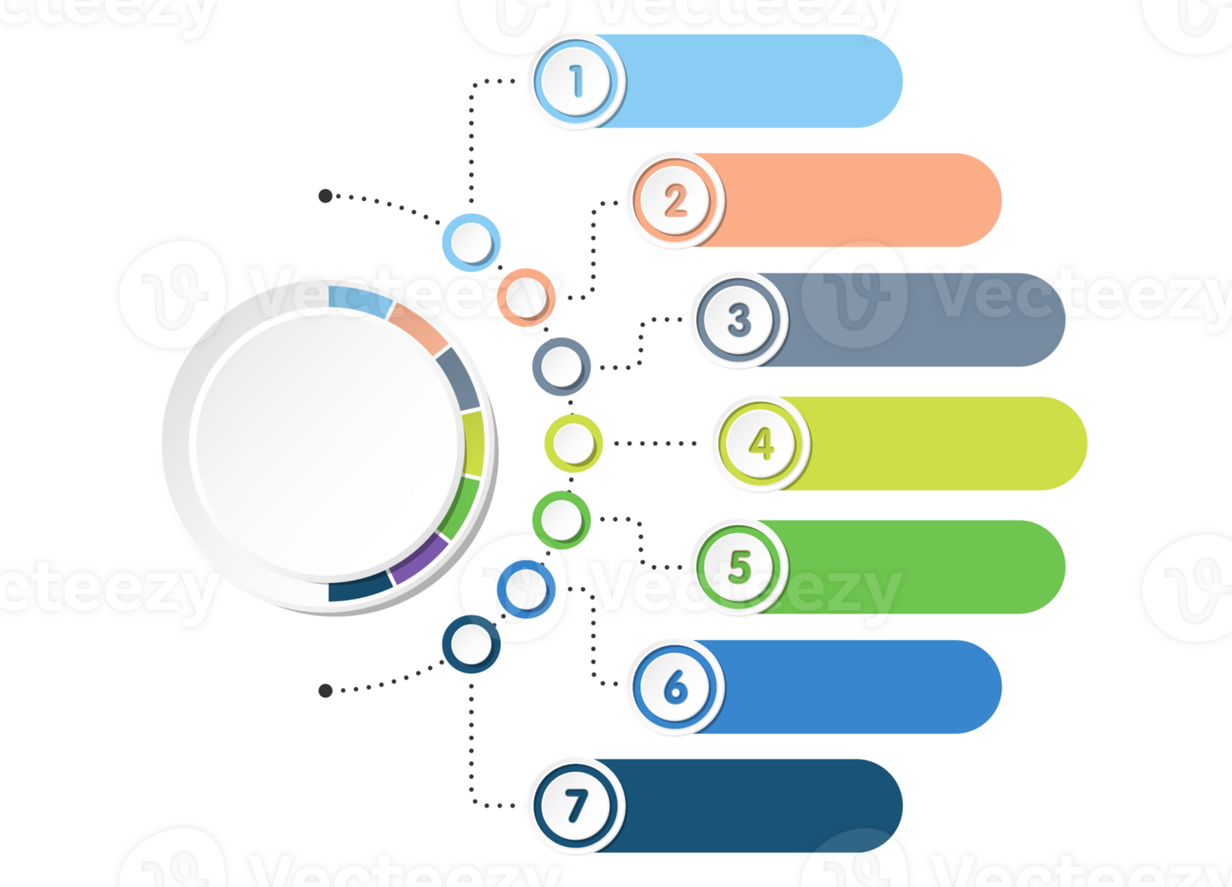 Infographic with 7 steps, process or options. png