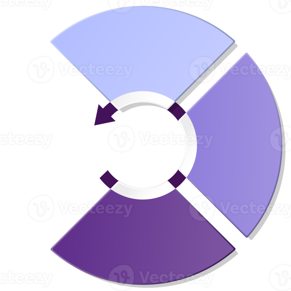 Infographic with 3 steps, process or options. png