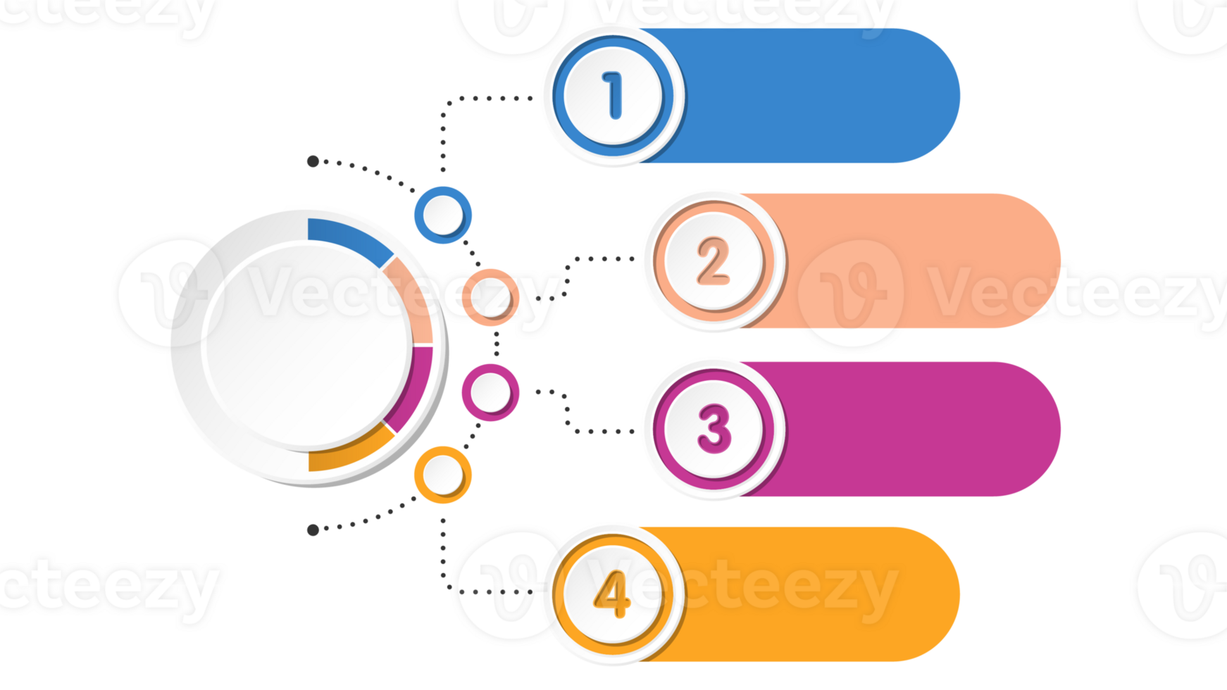 Infographic with 4 steps, process or options. png