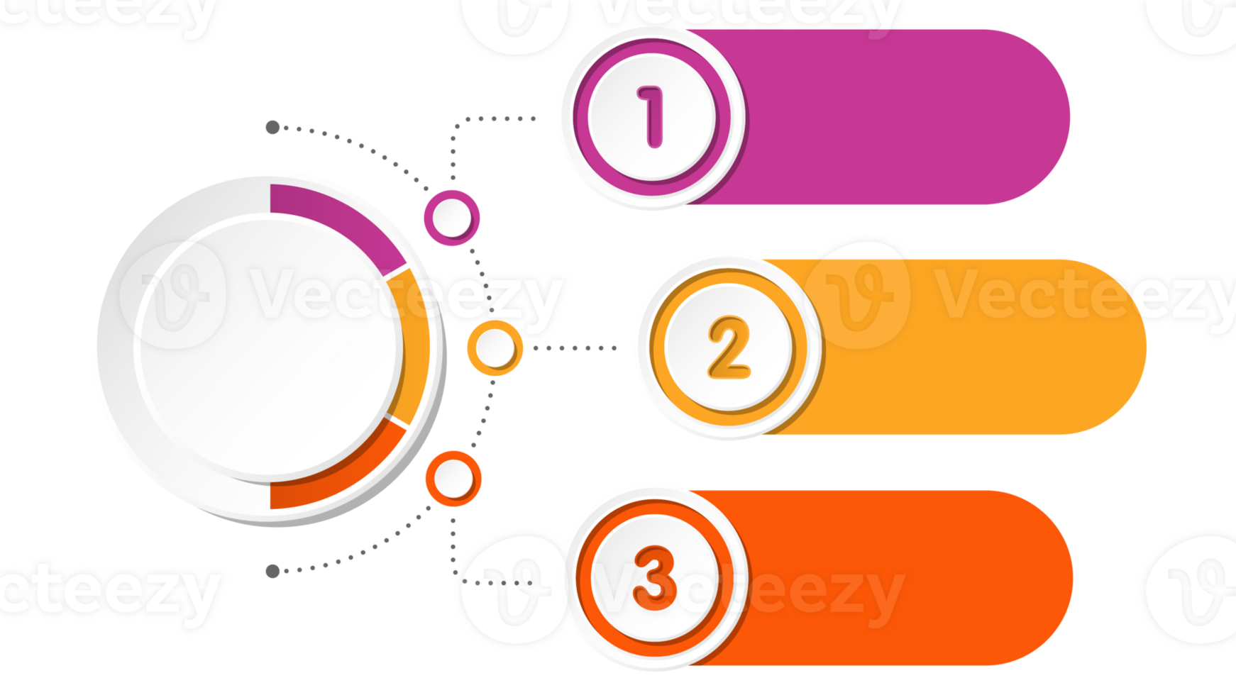 Infographic with 3 steps, process or options. png