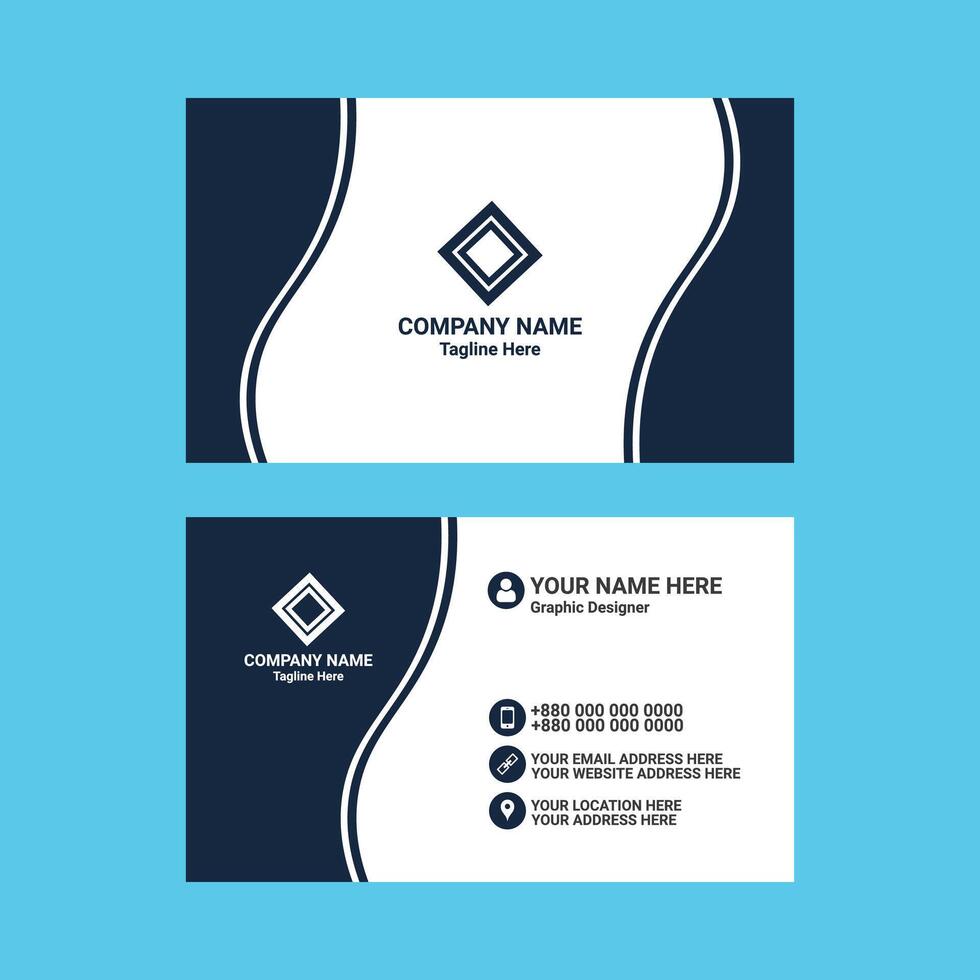 Creative Modern Business Card Design Template vector